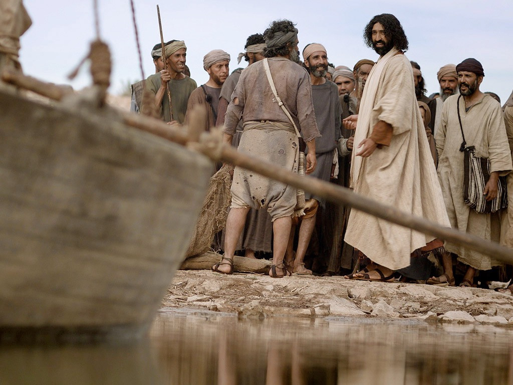 Luke 5 - At the water’s edge were two boats, left there by the fishermen, who were washing their nets. Jesus got into one of the boats, belonging to Simon (Peter), and asked him to put out a little from the shore.