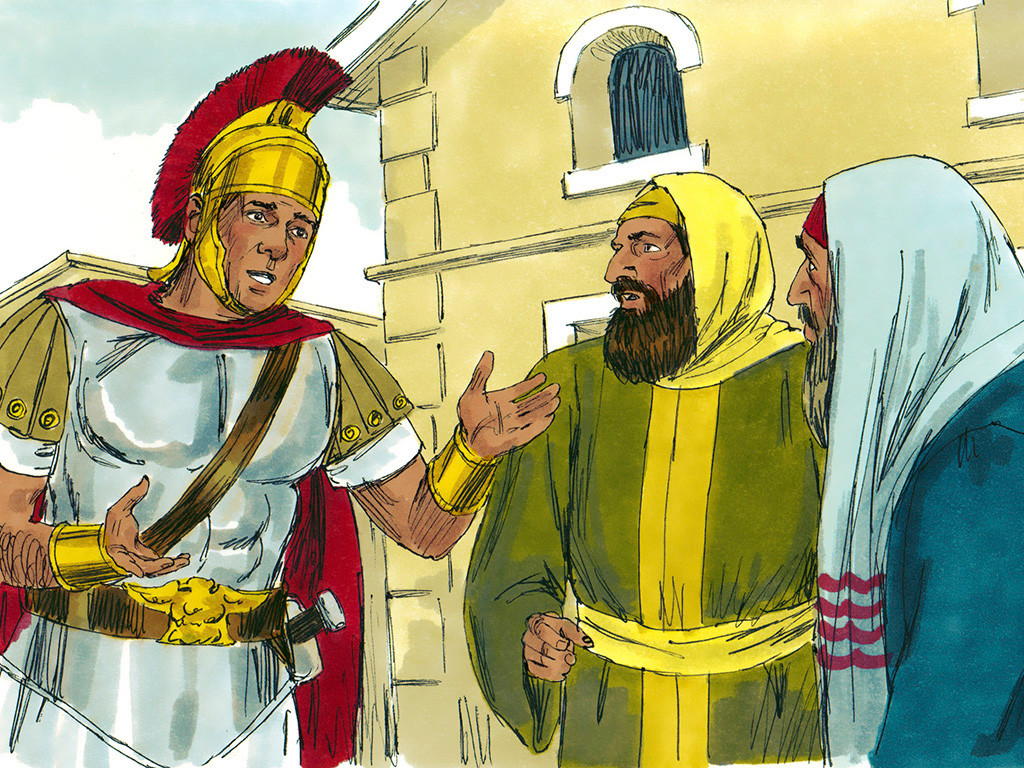 Jesus Heals Centurion's Servant - Centurion sends Jewish Elders